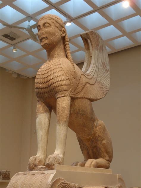 Naxian Sphinx 560 B C In The Delphi Museum Offering From Flickr