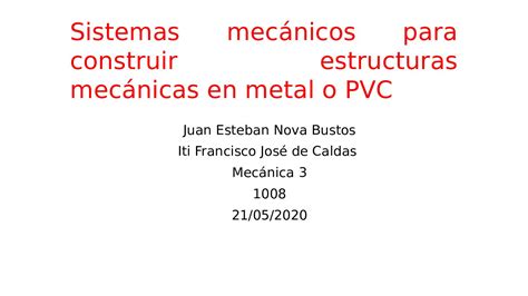 Calaméo Sistemas Mecánicos Para Construir Estructuras Mecánicas En