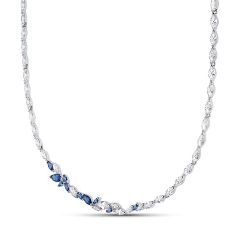 Buy Swarovski Louison Necklace Blue Rhodium Plated In Riyadh Jeddah