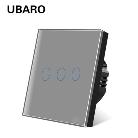 ZS HB003Y UBARO Interrupteur Mural De Luxe Panneau En Verre Cristal