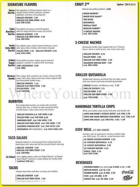 Qdoba Nutrition Information Pdf | Besto Blog