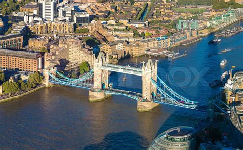 Aerial view of Tower Bridge in London | Stock image | Colourbox