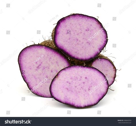 Sliced Dioscorea Alata Linn Isolated On Stock Photo Edit Now 498640765