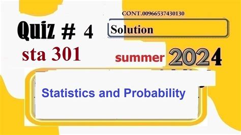 Sta Quiz Solution Summer Semester Sta Quiz Solution