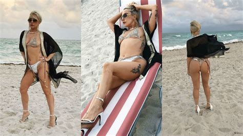 Lady Gaga Posa En Tanga Y Tacones En Las Playas De Florida La