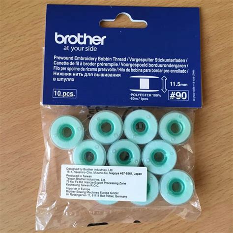 Brother Prewound Set 10 Bobbins Sewing Machine for Embroidery Only Machines