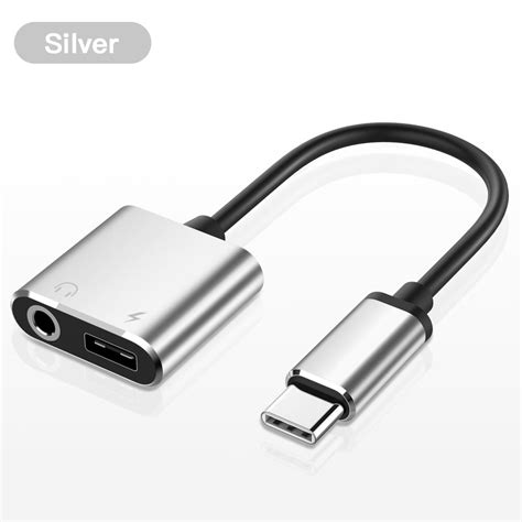 2 In 1 Usb Type C To 36mm Earphone Jack Adapter Earphone Audio Charge Converter Adapter Cable