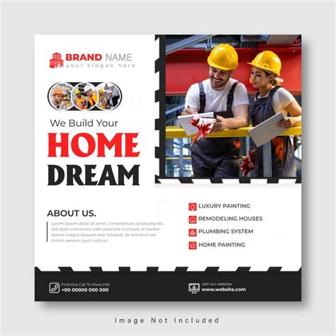 Premium Vector Construction Handyman Home Repair Social Media Post