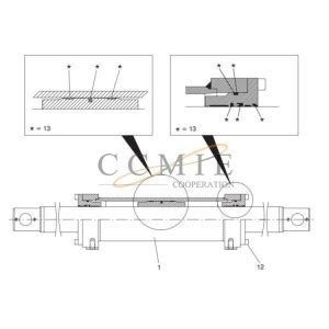 China Cylinder Steering Axle Drive Shaft Spare Parts For Kalmar Reach