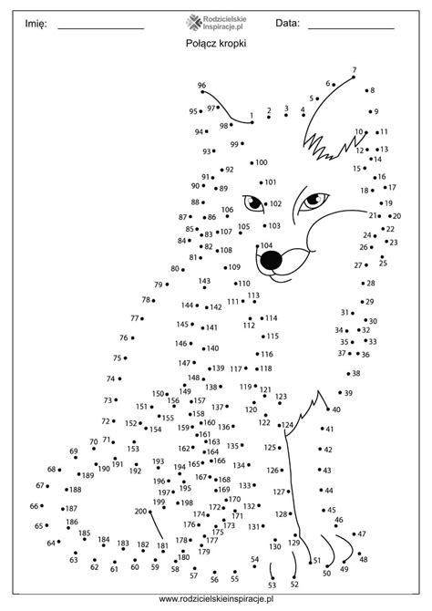 Połącz kropki do druku Łączenie kropek w PDF dla dzieci i dorosłych в