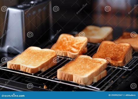 Bread Slices Toasting In Different Toasters Stock Illustration