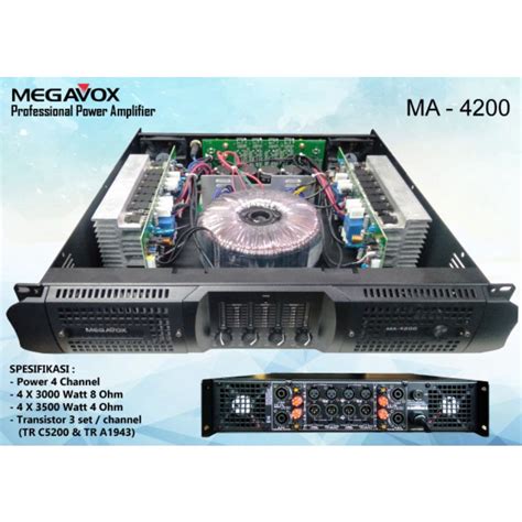 Jual POWER MEGAVOX 4 CHANNEL MA4200 ORIGINAL DESIGNED IN USA Shopee