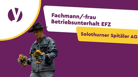 Lehre Als Fachmann Frau Betriebsunterhalt EFZ Bei Der Solothurner