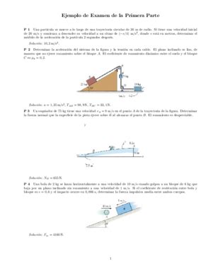 Examen de física 2 Diámica y cinemática del punto pdf