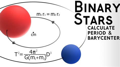 Calculate Period Center Of Mass In Binary Star Systems Newtons Law