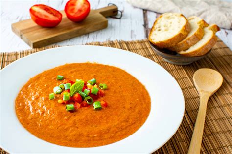 Kalte Tomaten Paprika Suppe Schnell Und Einfach