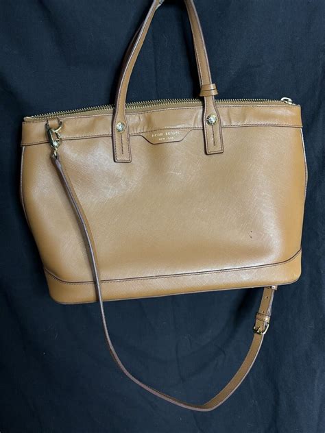 Henri Bendel West Th Shoulder Crossbody Tote Bag Brown Tan Ebay