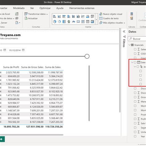 Deshabilitar la jerarquía de fechas en Power BI MiguelTroyano