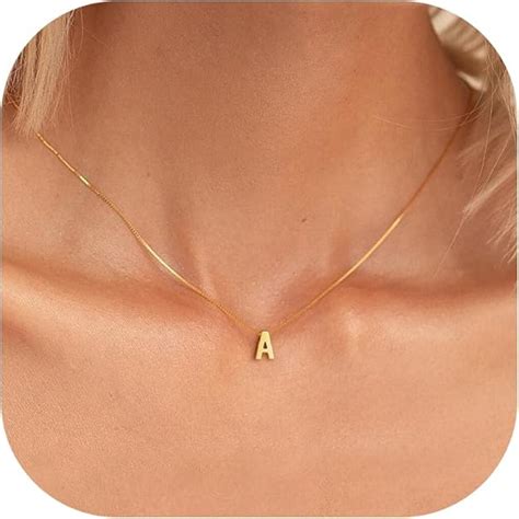 Amazon Nomokos Initial Necklace For Women K Gold Plated A