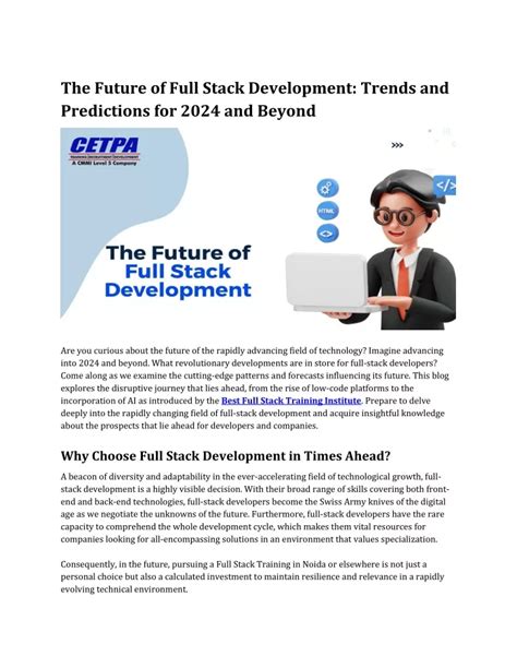 Ppt The Future Of Full Stack Development Trends And Predictions For