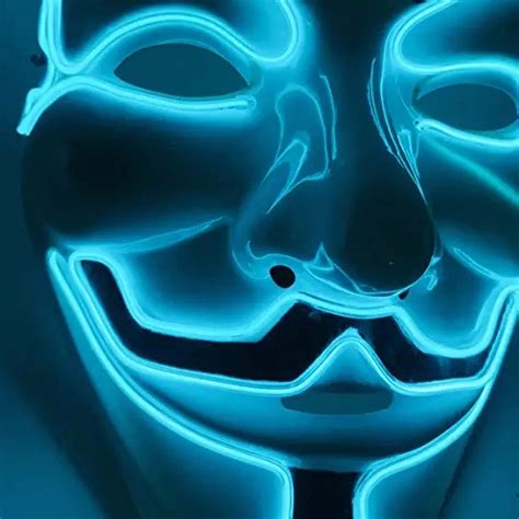 Dropship Halloween Led Hacker Mask V Vendetta Mask Adult Glowing ...