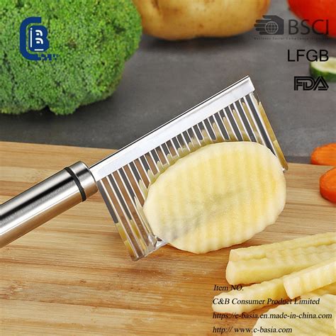 High Quality Stainless Steel Kitchen Wave Knife Patato Cutter Potato