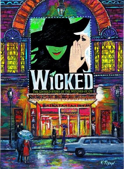 WICKED Broadway Musical Show. Times Square New York City.