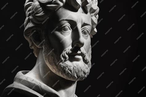 Premium Ai Image A Closeup Of A Marble Sculpture Of Marcus Aurelius