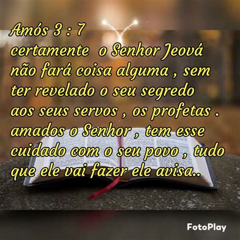 Am S O Senhor Jesus N O Far Coisa Alguma Sem Avisar O Seu Servos