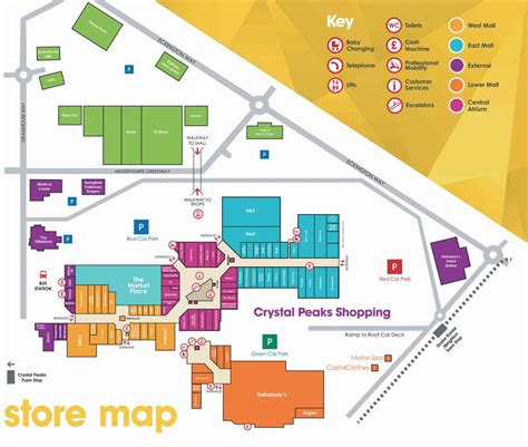 Centre Map Sheffield Shopping Crystal Peaks Shopping