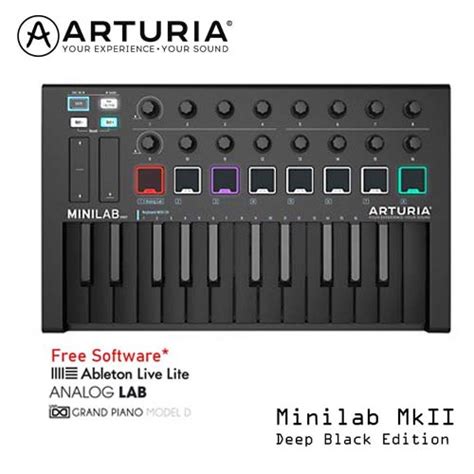 Arturia MiniLab MkII Deep Black Edition Midi Keyboard ขนาด 25 คย แบบ