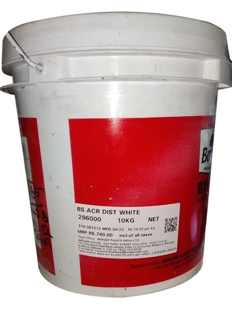 10 Kg Berger Bison Acrylic Distemper At Rs 950 Bucket Berger Paint In