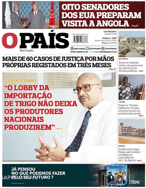 O País 8 mar 2024 Jornais e Revistas SAPO pt Última hora e