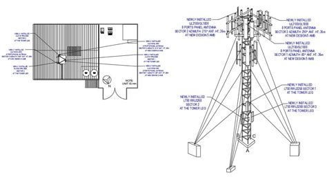 Autocad Drawing File Having Plan And Elevation Detail Of 8 Ports Panel