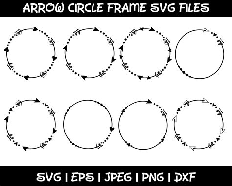 Arrow Monogram Frames Svg Files Cute Monogram Frame Svg Etsy