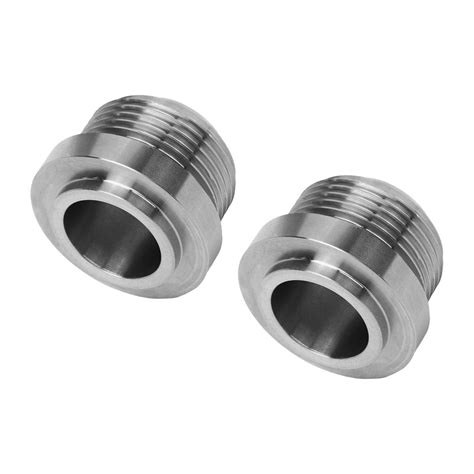 Car 2pcs Male Weld On Bung An16 Stainless Steel Weldable Fitting For