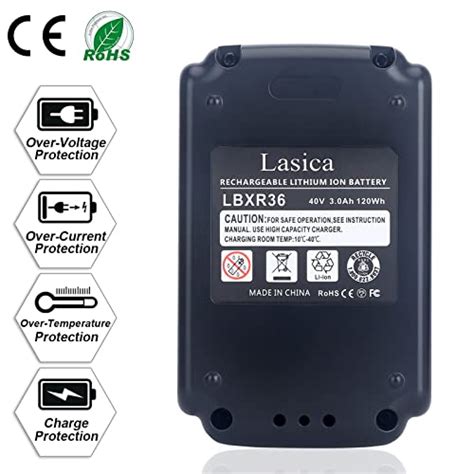 Lasica 40 Volt MAX LBX2040 Replacement Battery Compatible with Black and Decker 36/40V Max ...