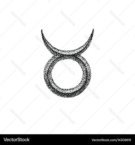 Hand Drawn Taurus Zodiac Sign Royalty Free Vector Image