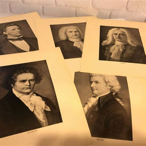 Vintage Music Piano Composers Prints Portfolio Bach Beethoven Mozart And More Vintage Music