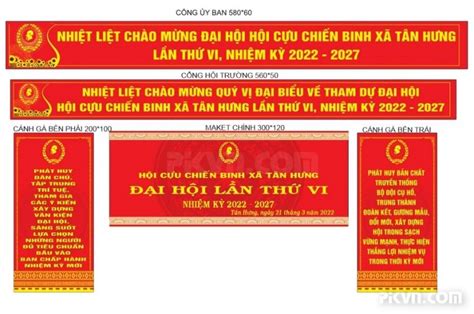 Thiết Kế Băng Rôn Phướng Dọc Phông Nền Đại Hội File Corel