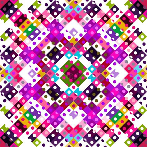 Whimsical Geometric Pixel Pattern Playful Fun Kaleidoscopic Pink