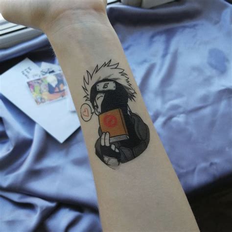 Kakashi Hatake Fake Tattoo Naruto Anime Manga Temporary Tattoo Kawaii