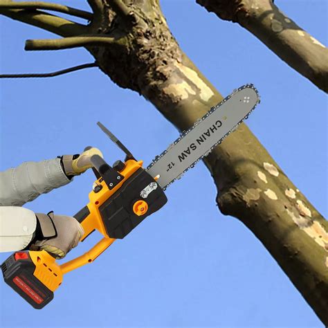 Travel-friendly Handheld Cordless Chainsaw 12 Inch 1200W Chain Saws