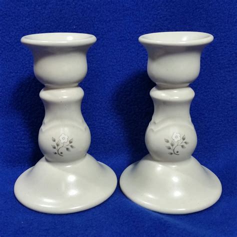 Vintage Heirloom Candlestick Holder Set Pfaltzgraff Heirloom Etsy