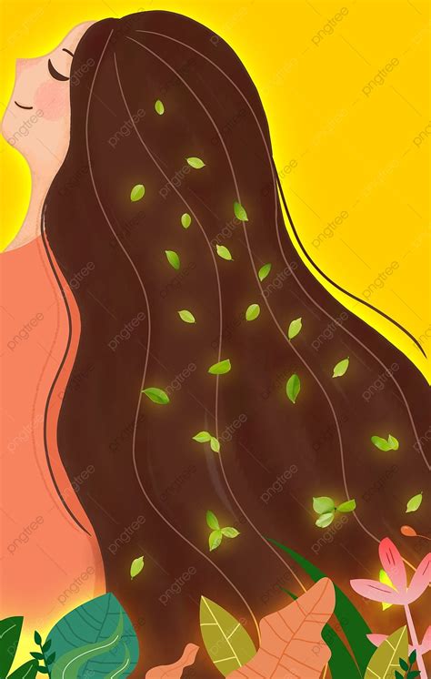 Dibujos Animados De Pelo Largo PNG A Flote Diosa Pelo Liso Imagen