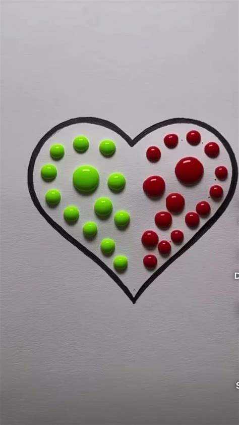 Super easy painting of a heart ️ ️ ️ ️🌈 | Heart crafts, Paper heart ...