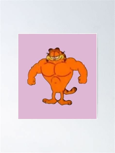 "Buff Garfield Meme" Poster for Sale by tttatia | Redbubble