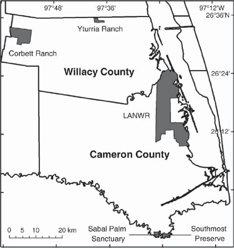 Location Of Laguna Atascosa National Wildlife Refuge LANWR And The