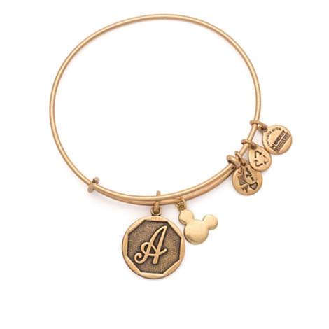 Disney Alex and Ani Charm Bracelet - Initial - Gold