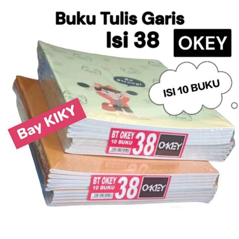 Jual Buku Tulis Okey Garis Isi Lembar Sampul Kraf Dan Fency Per Pak